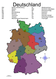 Download Vorlage Bundesländer Deutschland farbig