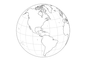 Weltkarte Nord-und Südamerika